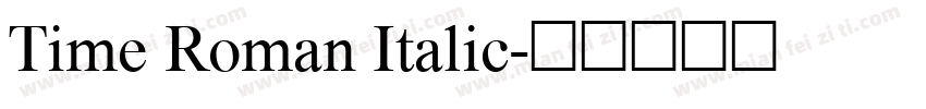 Time Roman Italic字体转换